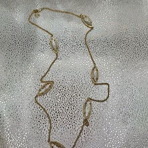 Elegant Gold Necklace with Clear Accents